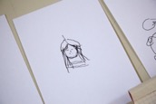 Bleistiftzeichnung eines Menschen