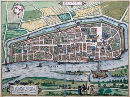 historischer Stadtplan von Bremen