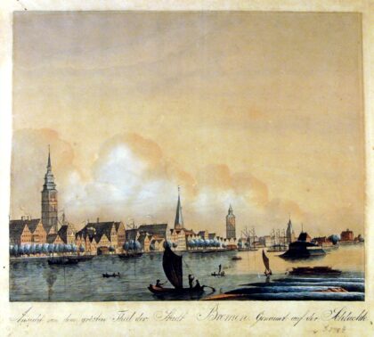 Stadtansicht Bremens von der Weser