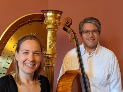 Harfinistin und Cellospieler