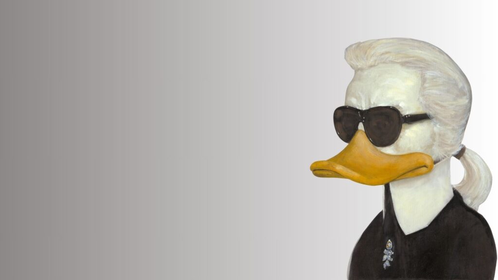 Ente, die aussieht wie Karl Lagerfeld